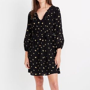 Madewell Tie-Waist Mini Dress in French Daisies
